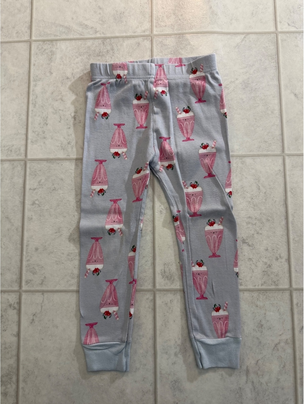 Old Navy gray cupcake print pajama leggings size 3T